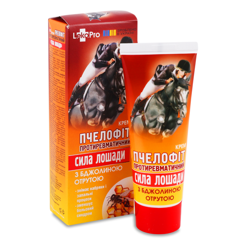 Крем Сила коня Пчелофіт з бджолиною отрутою протиревматичний 75мл ЛекоПро