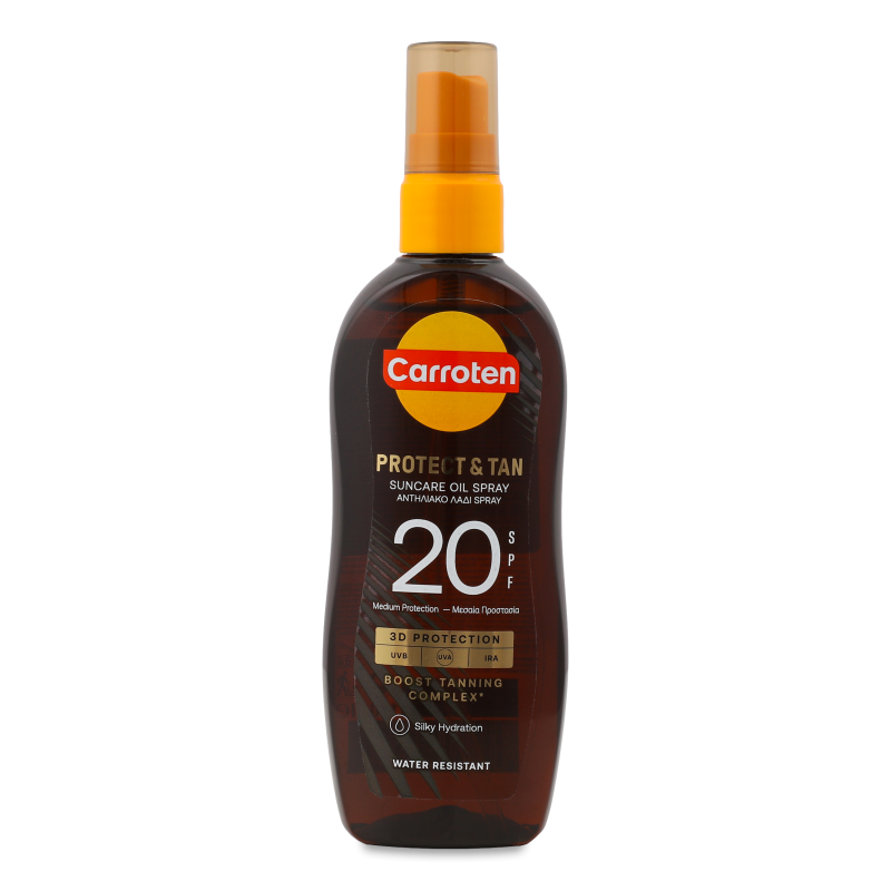 Олія-спрей д/засмаги Protect&Tan SPF20 150мл Carroten