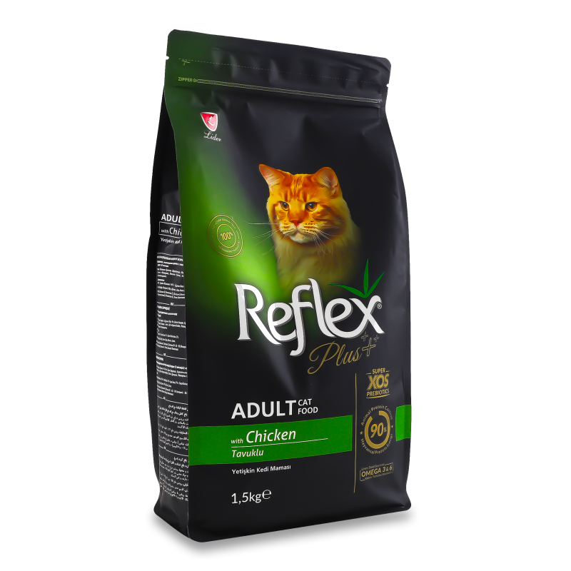 Корм д/котів з куркою сухий 1,5кг Reflex Plus
