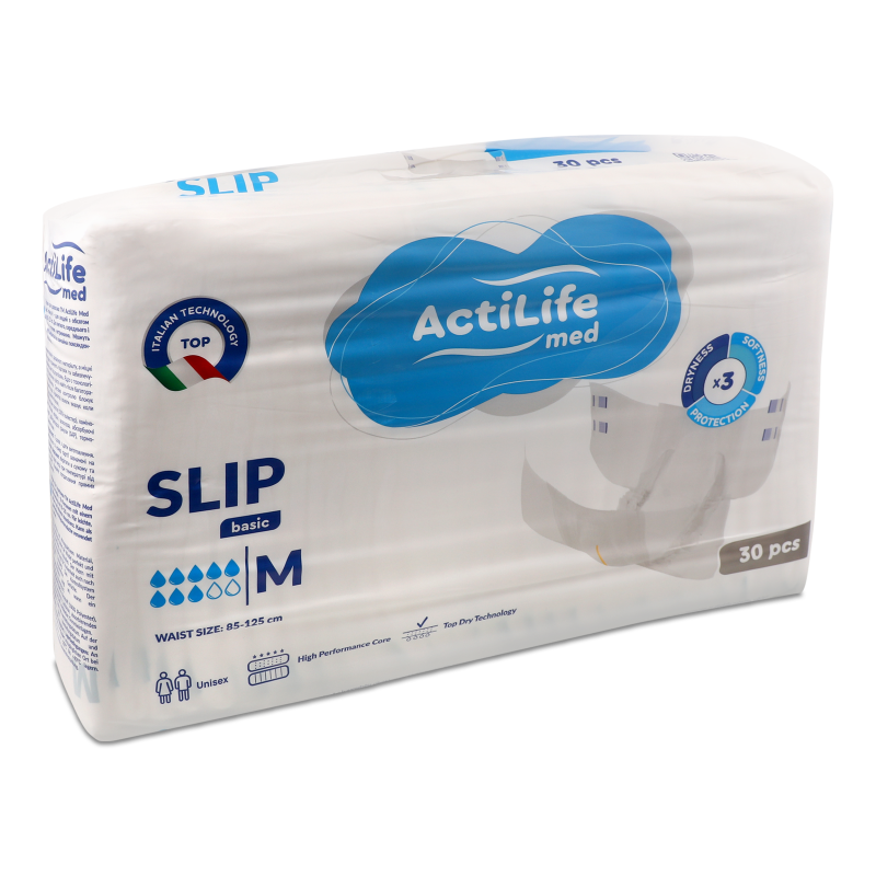 Підгузки д/дорослих Slip Basic M 30шт ActiLife med