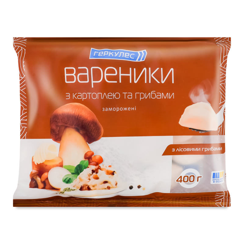 Вареники з картоплею та грибами 400г Геркулес