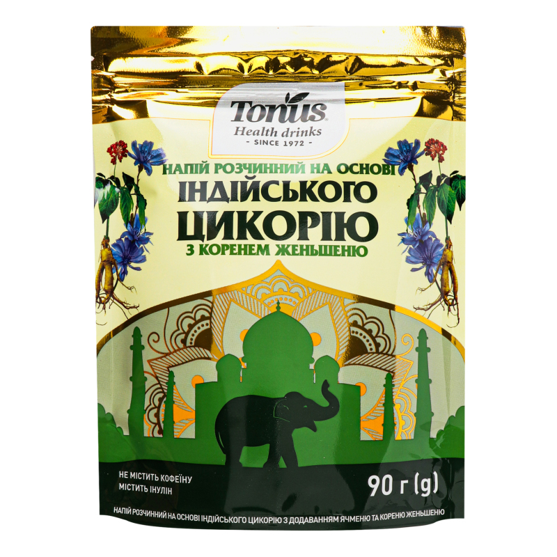 Напиток растворимый на основе индийского цикория с корнем женьшеня ...
