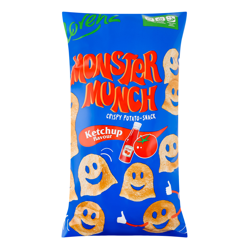 chip0704ページ Чипси картопляні зі смаком кетчупу Monster Munch Lorenz м/у 75г