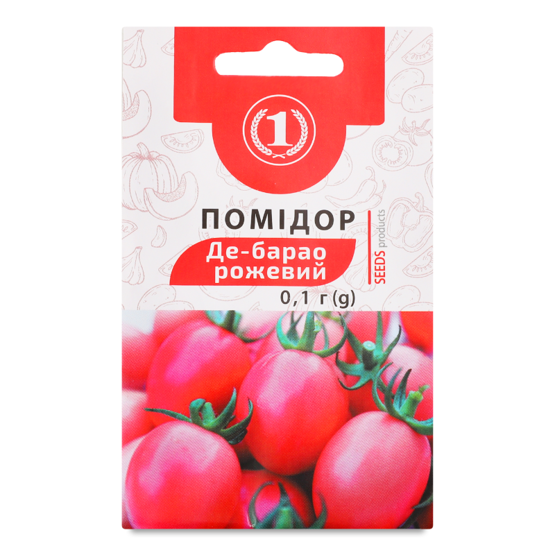 Насіння Помідор Де Барао рожевий 0,1г ТМ “1”