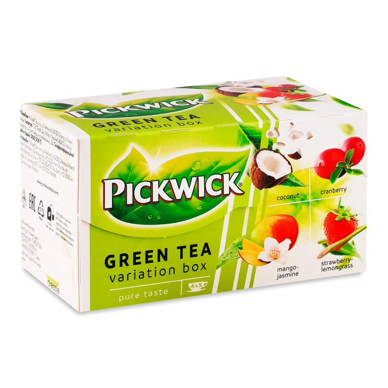 Чай Variation Box Кокос журавлина манго-жасмин полуниця-лемонграс зелений 20*1,5г Pickwick