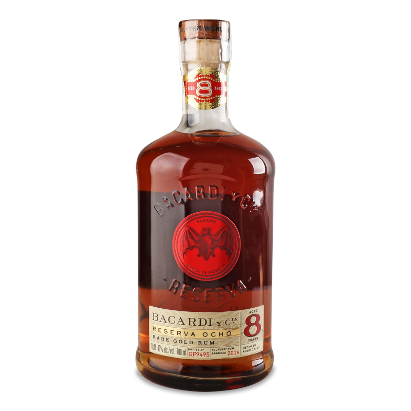Ром Reserva Ocho Gold 8років 40% 0,7л Bacardi