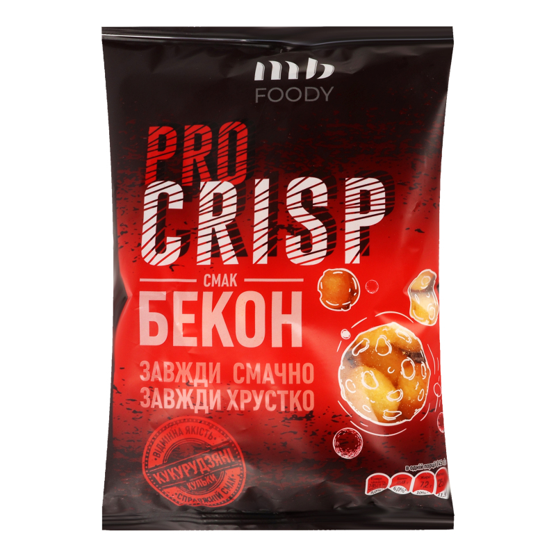 Кульки кукурудзяні Бекон Pro crisp MB Foody м/у
