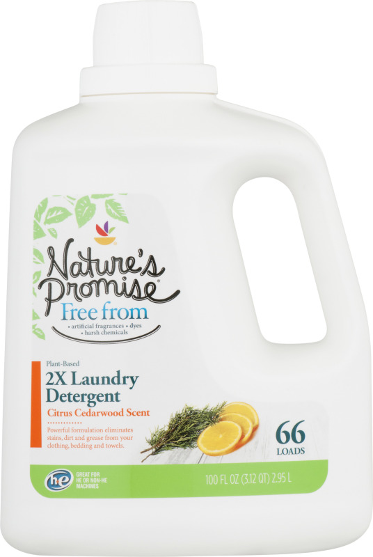 Nature's Promise 2X Laundry Detergent Citrus Cedarwood Scent Nature's