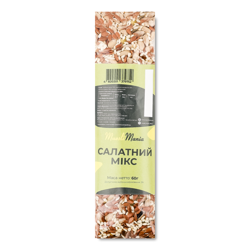 Мікс салатний 60г стік Muesli Mania
