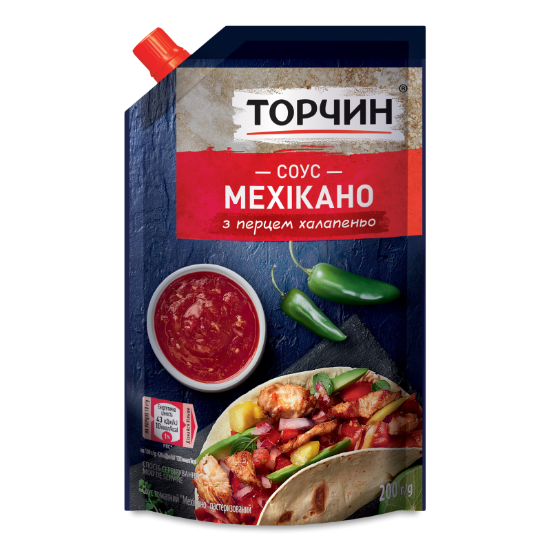Соус томатний Мехікано 200г д/п Торчин
