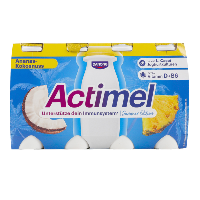 Продукт кисломолочний 1.5% з ананасово-кокосовим смаком Actimel к/у 8х