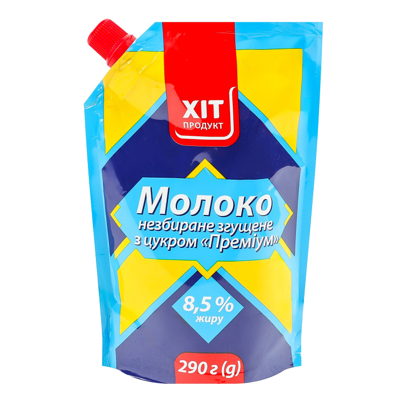 Молоко згущене 8.5% незбиране з цукром Преміум Хіт продукт д/п