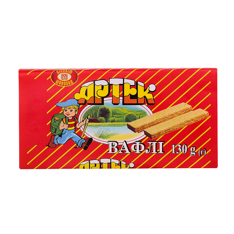 Вафлі ХБФ Артек 130г Бисквит-Шоколад 4820002300306: купить в интернет ...