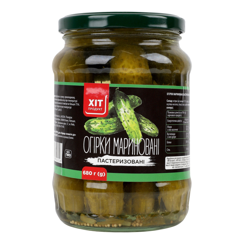 Огірки мариновані Хіт продукт с/б