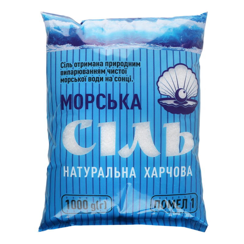 Соль морская натуральная пищевая ТОВ Сайлент-Інвест м/у 1кг No Brand ...