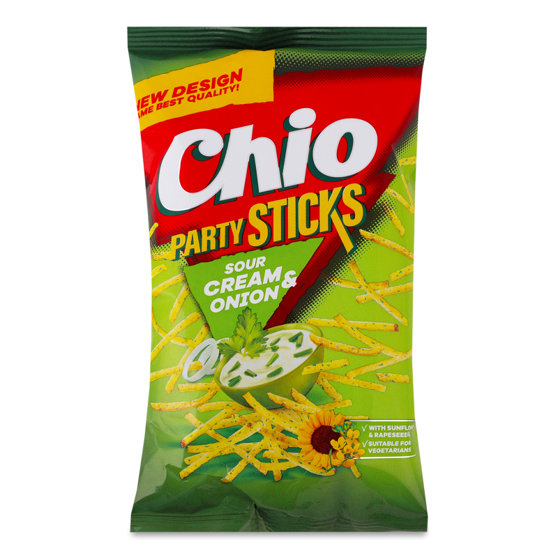 Соломка картопляна Паті Стікс з смаком сметани та цибулі 70г Чіо