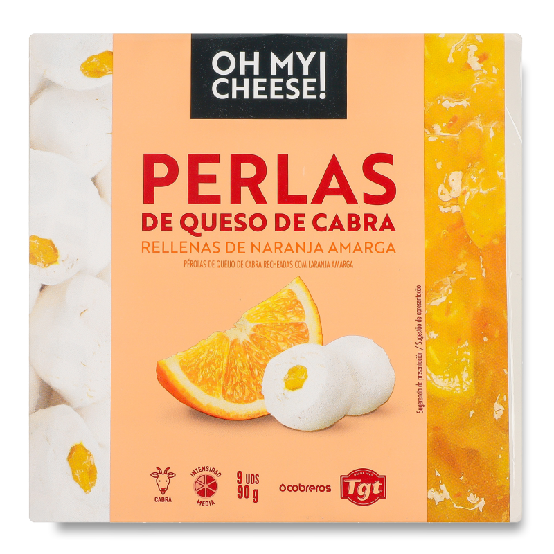 Кульки сирні з козиного молока з апельсиновою начинкою 45% 90г Oh My Cheese!