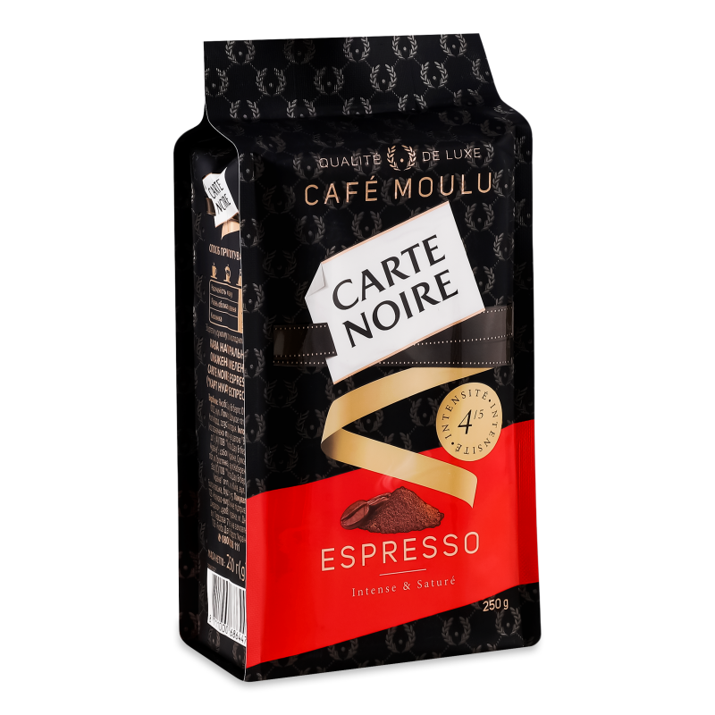 Кава Espresso мелена смажена 250г в/у Carte Noire