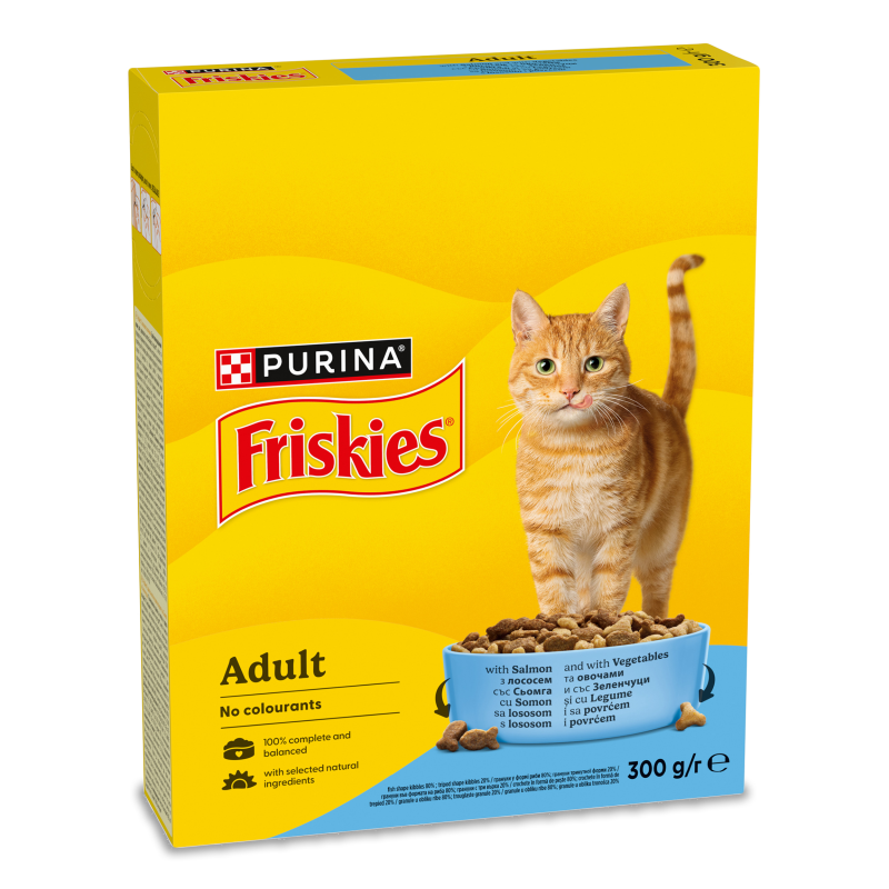 Корм д/котів з лососем та овочами сухий 300г Фріскіс