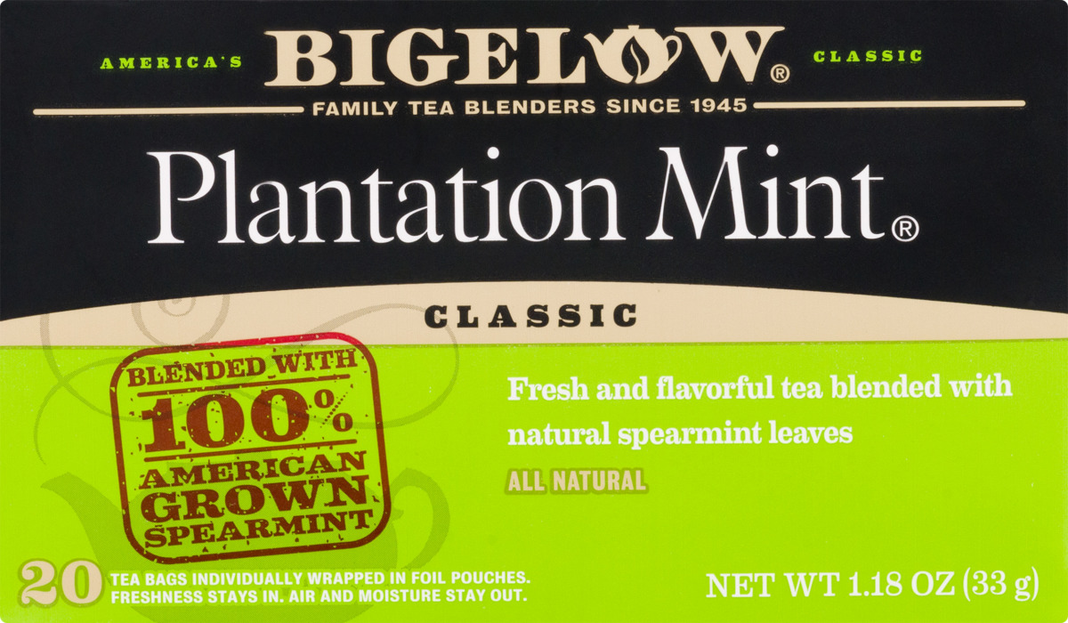 Bigelow Plantation Mint Classic Tea Bags 20 CT Bigelow(72310001893
