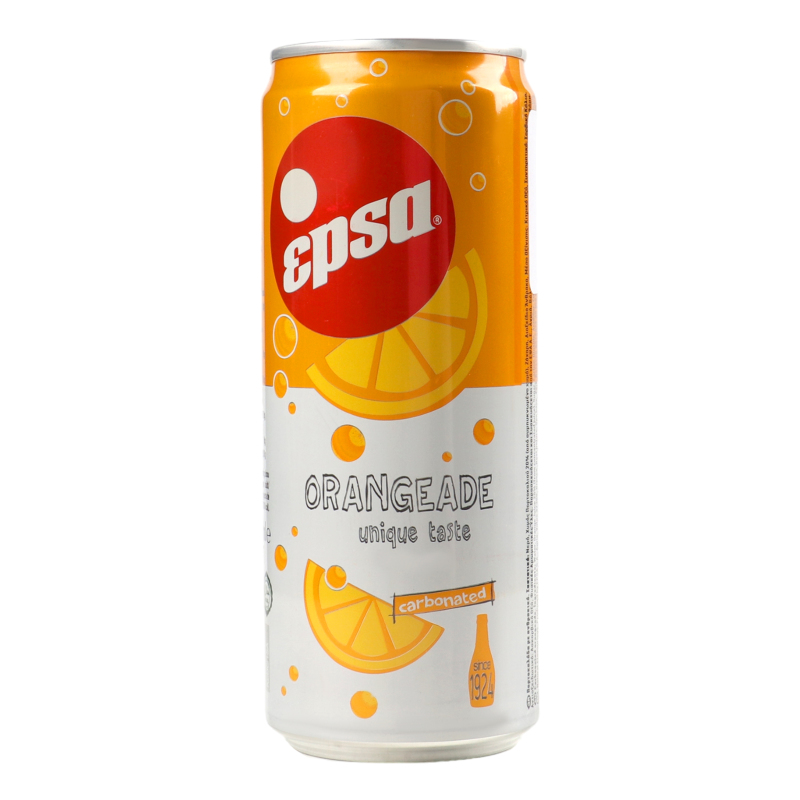 Напій безалкогольний сильногазований соковий Orangeade Epsa з/б