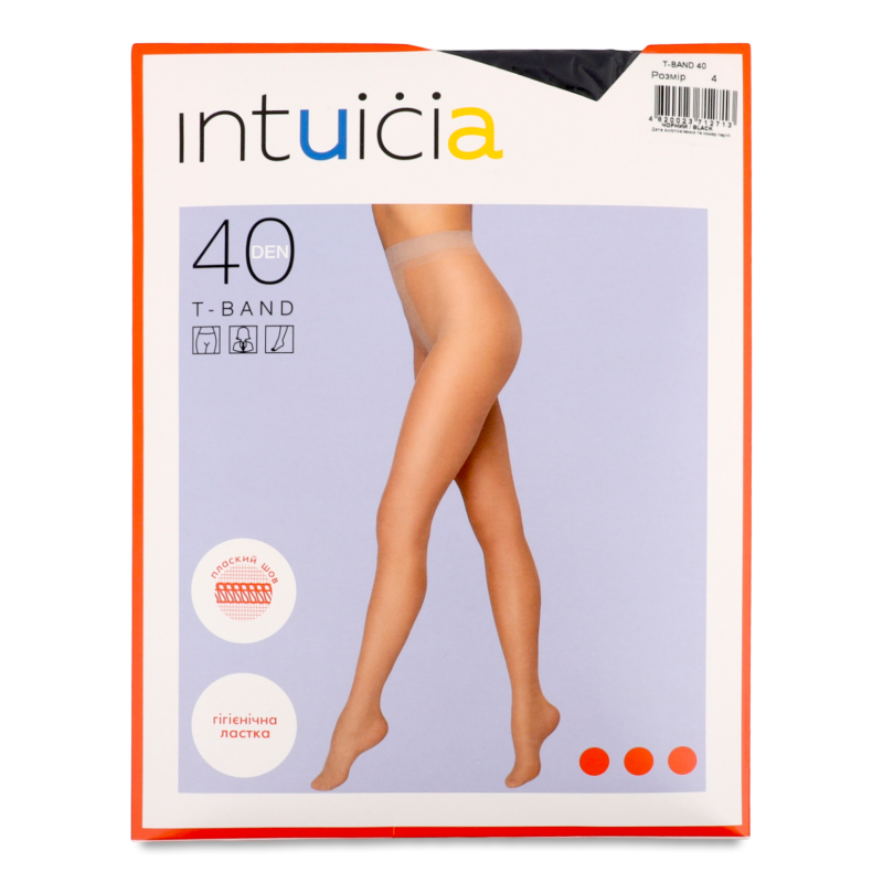 Колготи жіночі T-band 40 4 чорний Україна Інтуіція