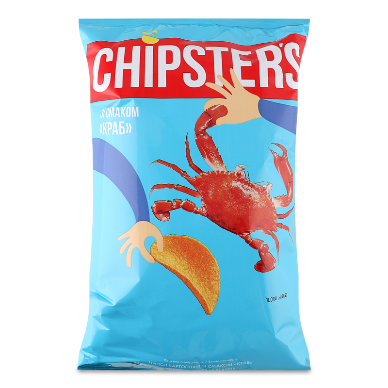 Чипси з смаком Краб 100г м/у Chipster’s