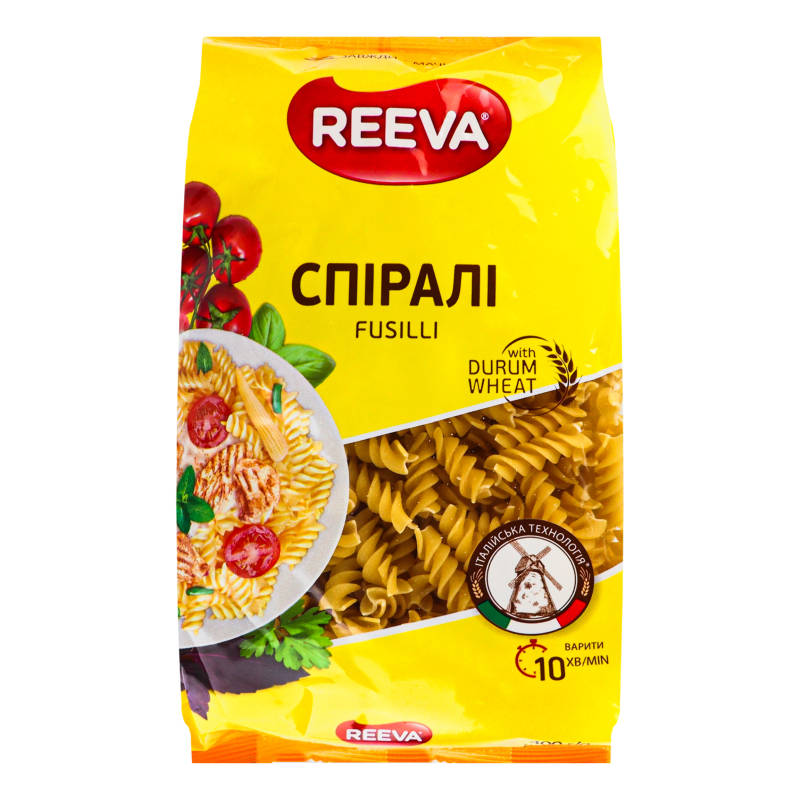 Изделия макаронные Спирали Reeva м/у 400г Reeva(4820179257168): купить ...