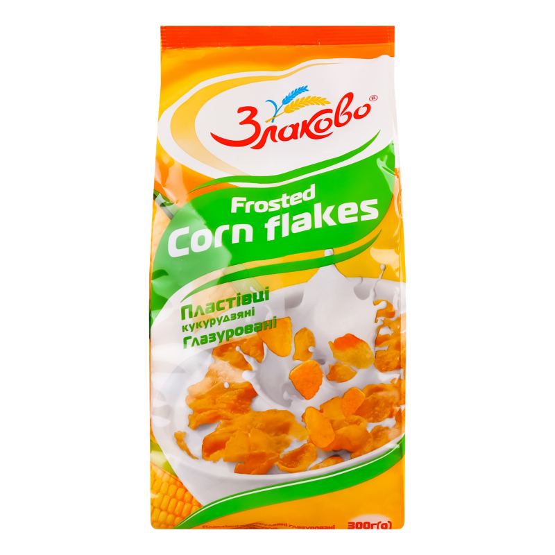 Хлопья кукурузные глазированные сахарной глазурью Zlakovo м/у 300г ...