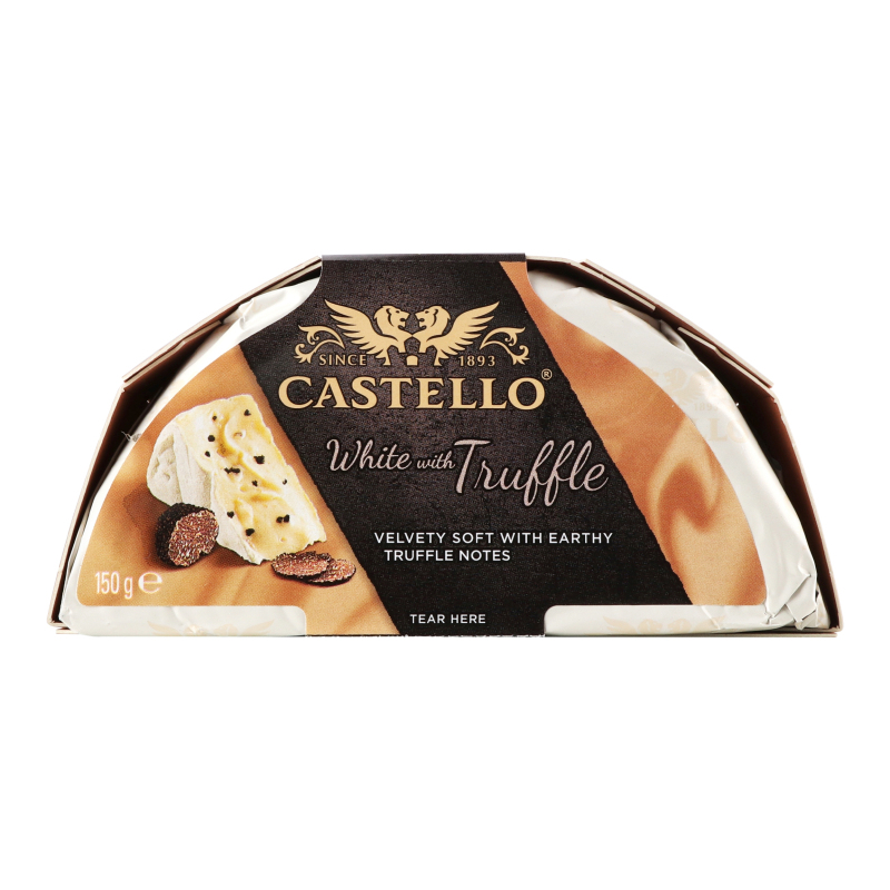 Сир 65% м'який з білою пліснявою White with Truffle Castello к/у