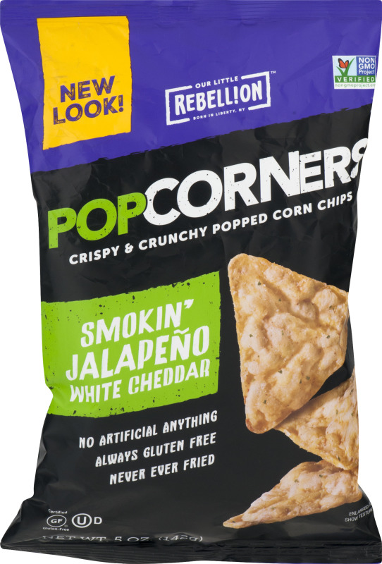 PopCorners Popped Corn Chips Smokin' Jalapeño White Cheddar PopCorners
