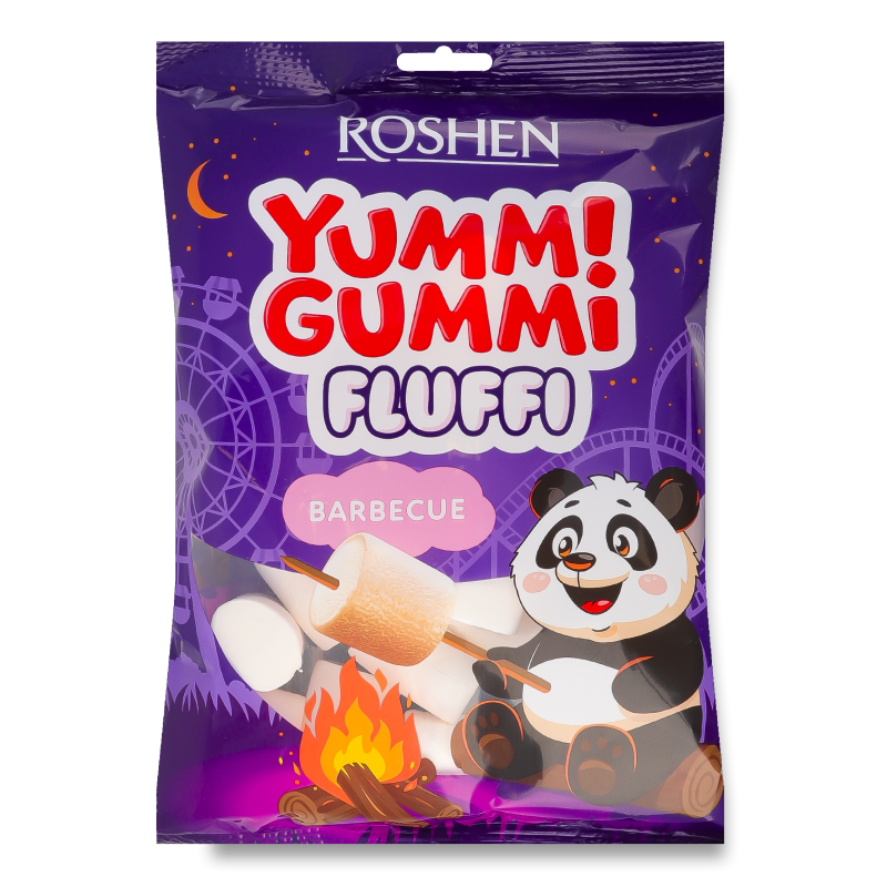 Цукерки маршмелоу Yummi Gummi Fluffi Barbecue 200г Roshen