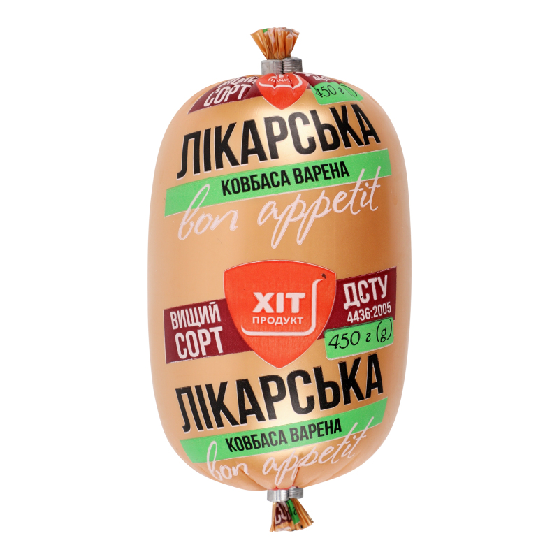 Ковбаса варена Лікарська Хіт продукт в/с