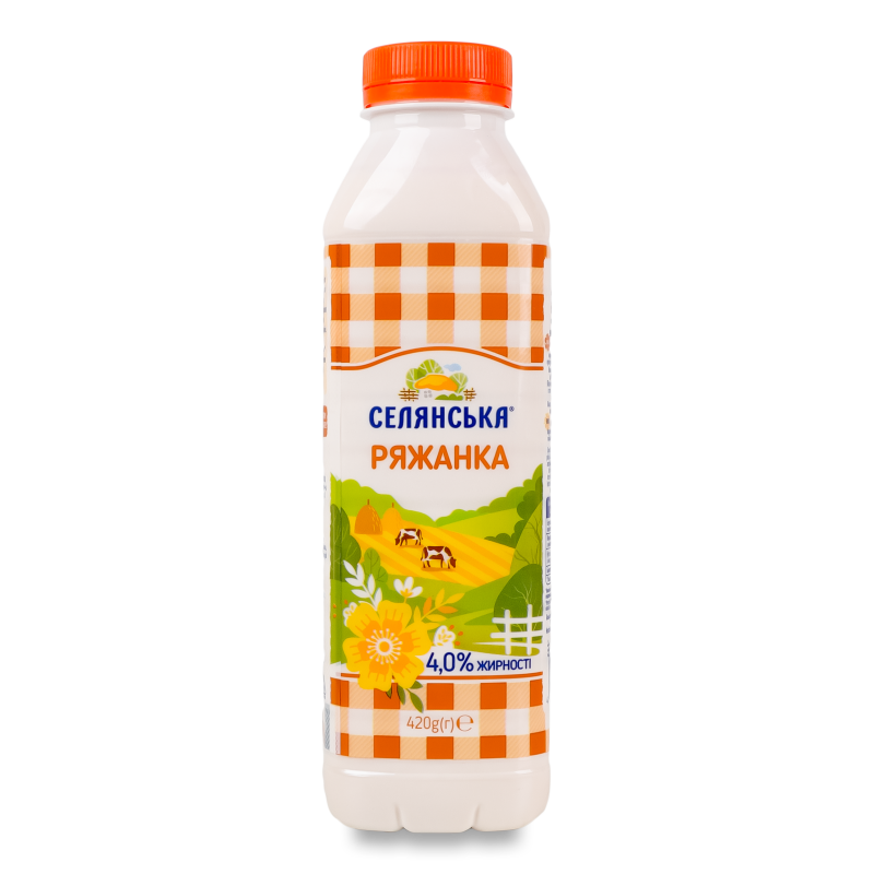 Ряжанка 4% 420г пет Селянська