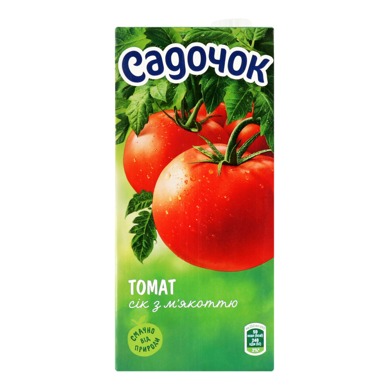 Сок с мякотью стерилизованный Томат Садочок т/п 0.95л Садочок ...