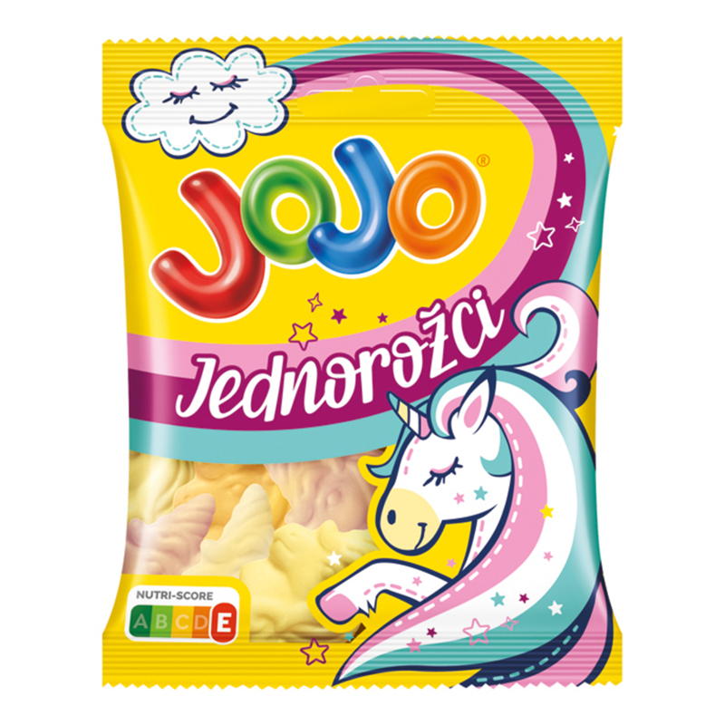 Конфеты желейные с фруктовыми вкусами Unicorns JOJO м/у 80г JOJO