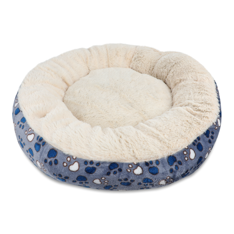 Лежак д/котів та собак Таммі синьо-бежевий в лапку 50см Тріксі