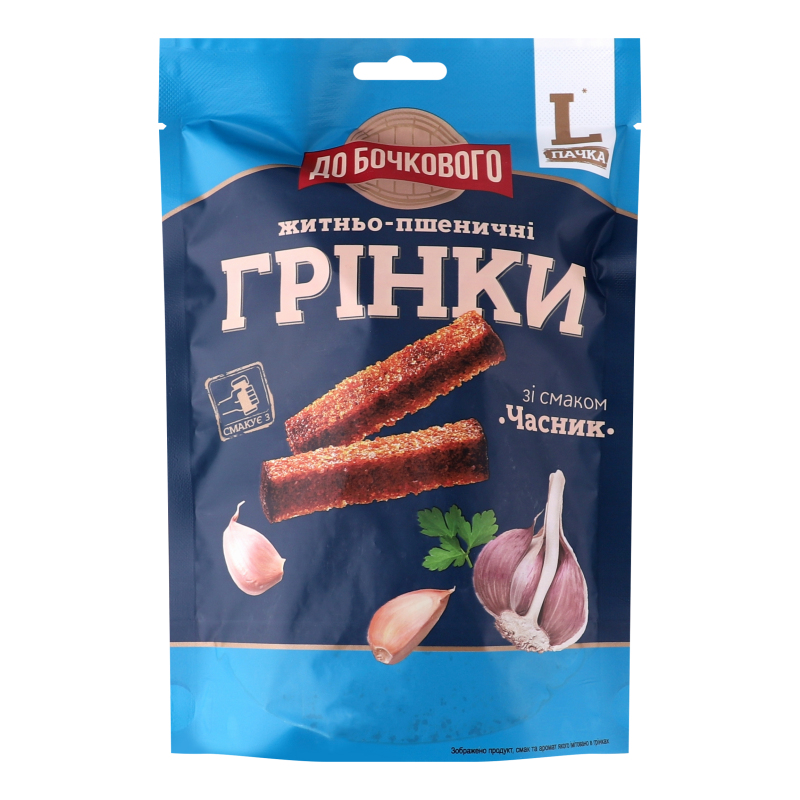 Грінки житньо-пшеничні Часник До Бочкового д/п