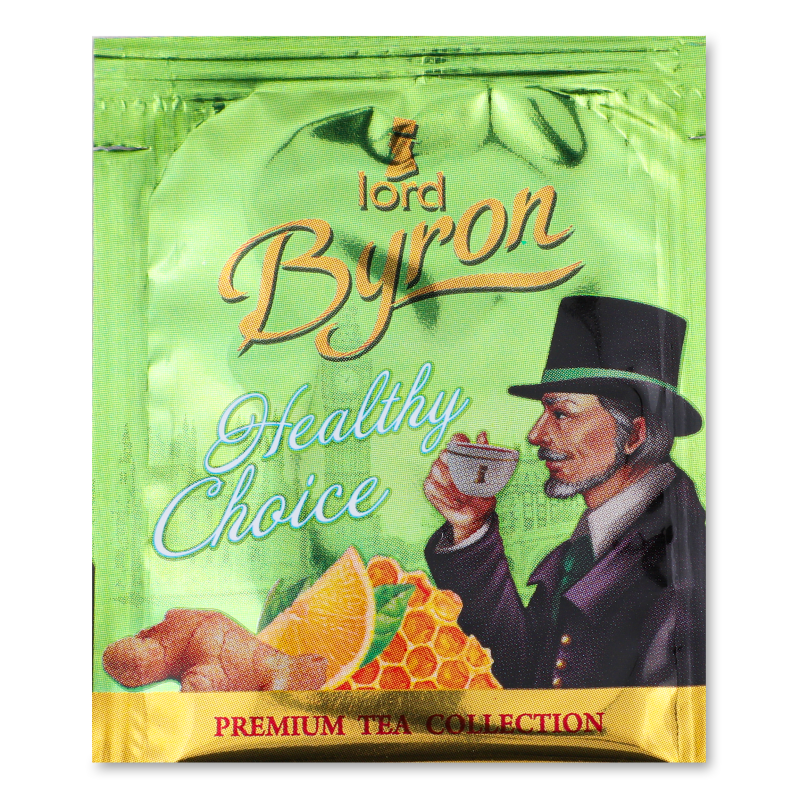 Чай Healthy Choice зелений з імбирем та цедрою лимону 2г Lord Byron