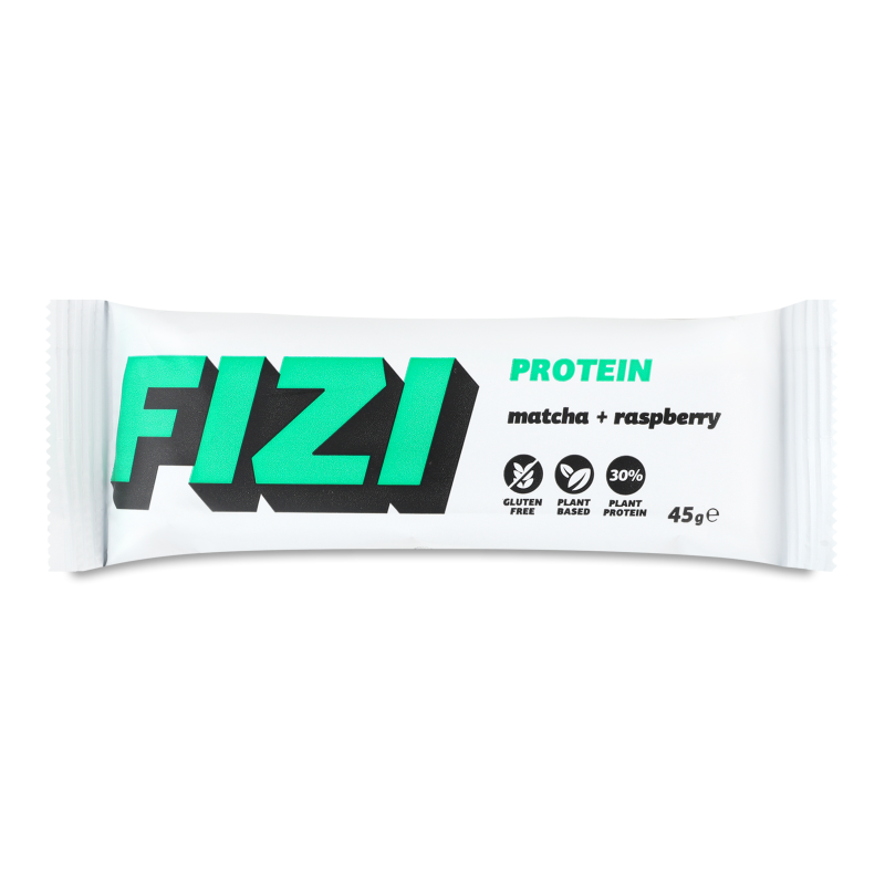 Батончик протеїновий Матча+малина 45г Фізі