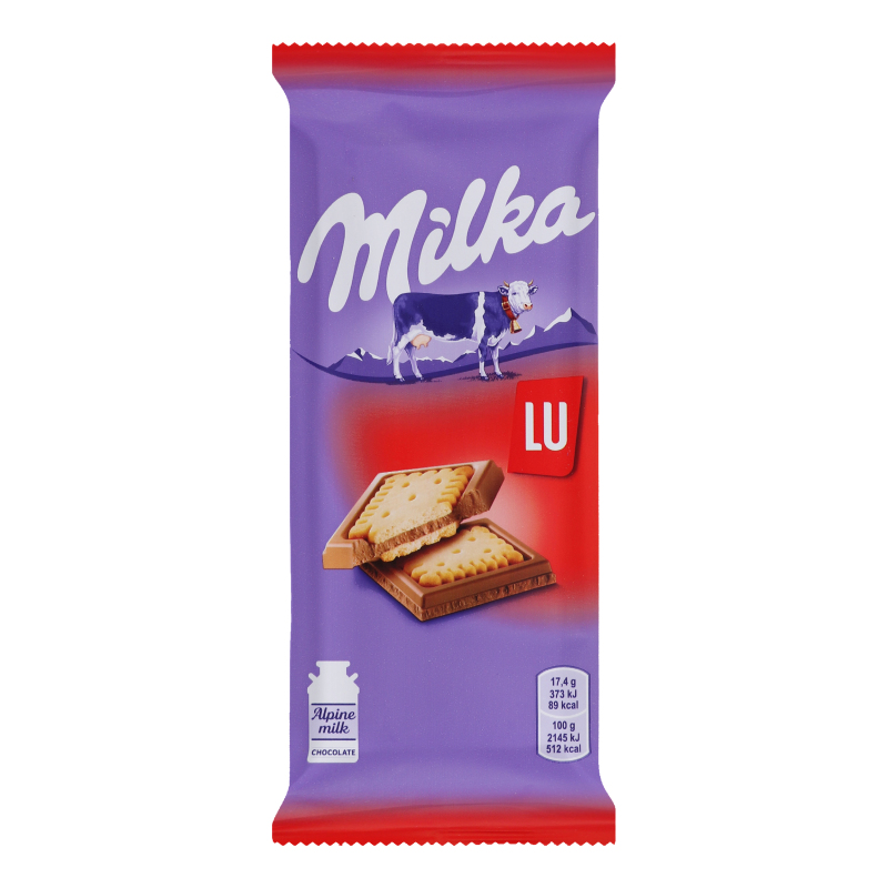 Шоколад молочний з печивом Lu Milka м/у