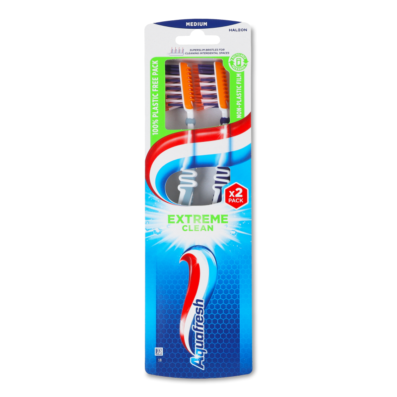 Щітка зубна Extreme clean Medium 2шт Aquafresh