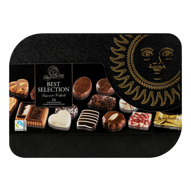Набор печенья с черным молочным и белым шоколадом Best selection