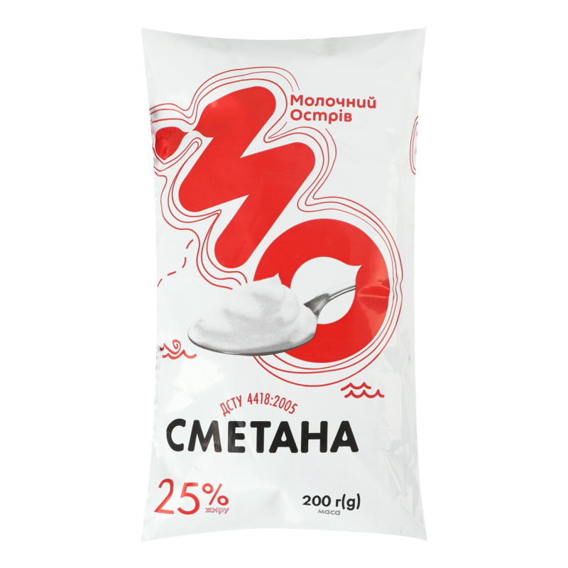 Сметана 25% Молочний острів м/у