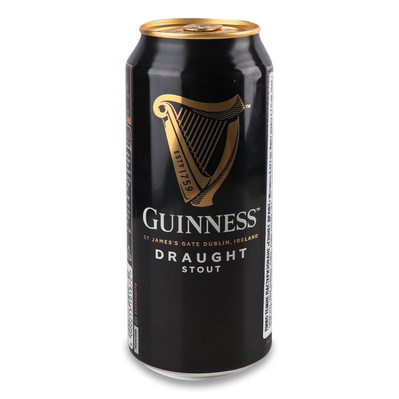 Пиво Драфт темне 4,2% 0,44л ж/б Гіннес