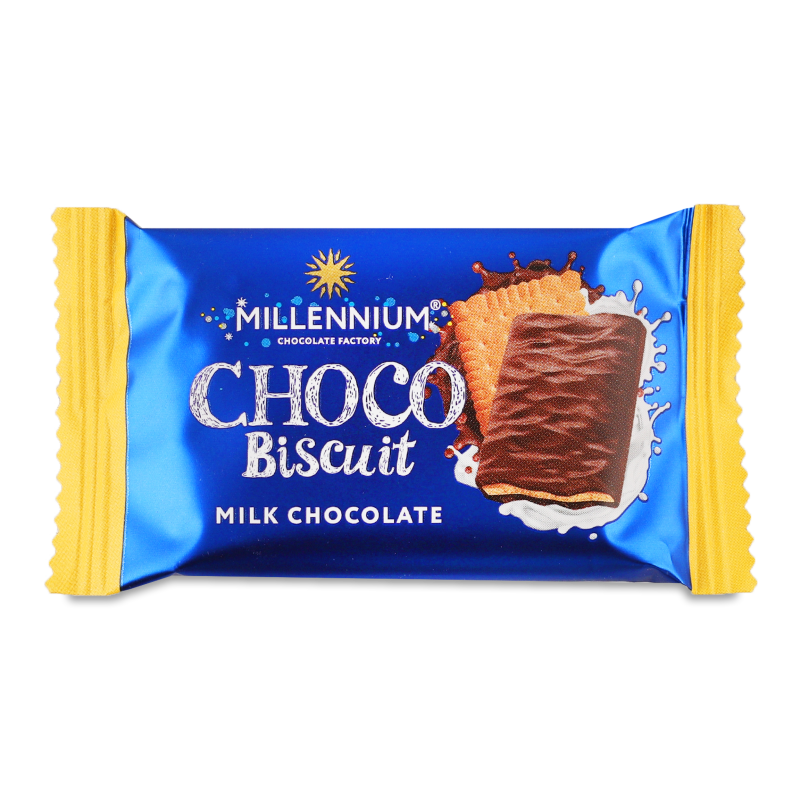 Печиво Choco Biscuit глазуроване 14г Millennium