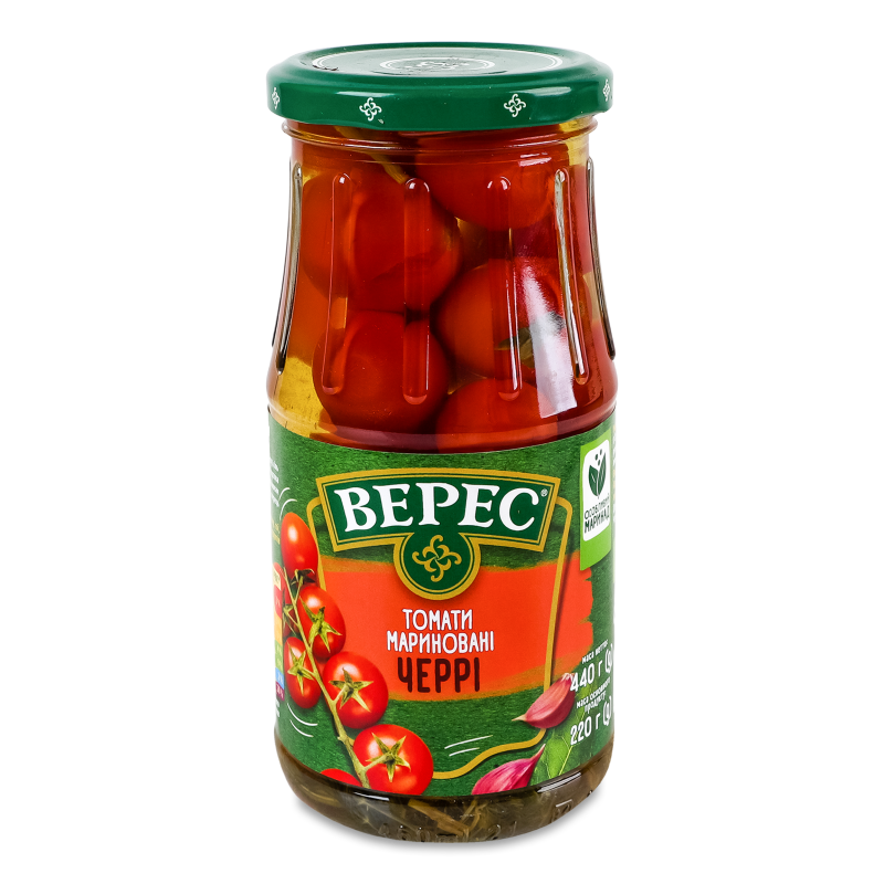 Томати Черрі мариновані 440г твіст/б Верес