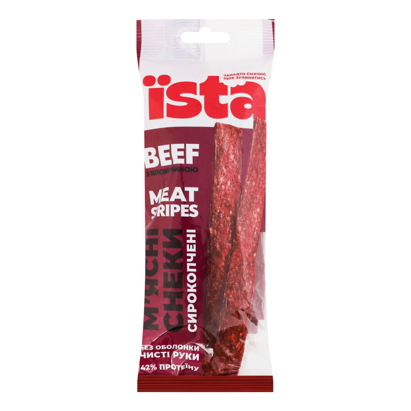 Снеки м'ясні з яловичиною Beef Meat stripes Їsta с/к м/у