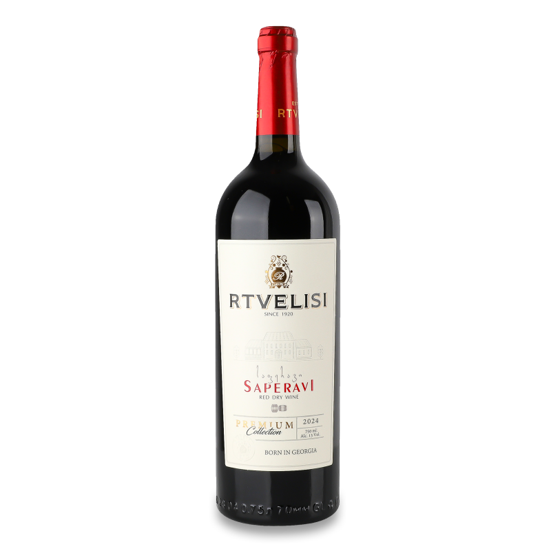 Вино Saperavi Premium червоне сухе 11-13% 0,75л Rtvelisi