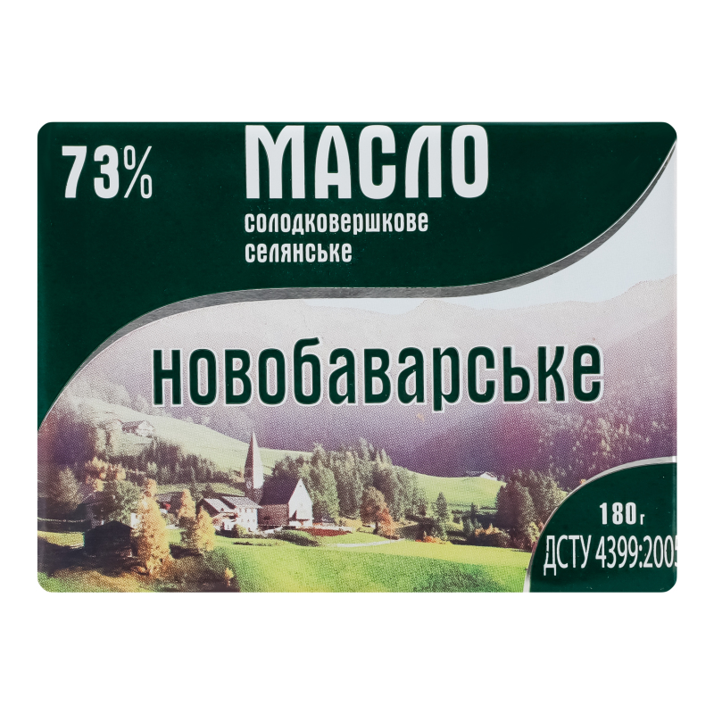 Масло 73% солодковершкове Селянське Новобаварське м/у